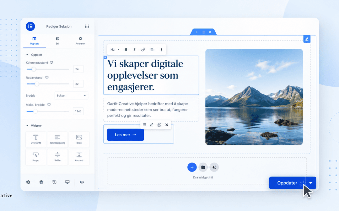 Redigere side i Elementor