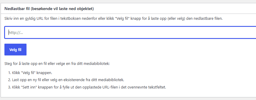 Laste opp PDF eller dokument i Simple Download Monitor.