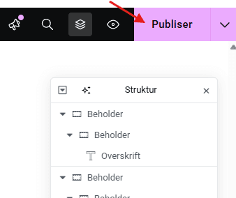 Oppdatere en side etter redigering i Elementor.