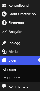 Finne sider i WordPress for redigering.