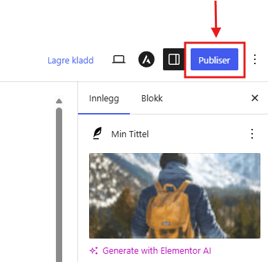 Publisere innlegg i WordPress.