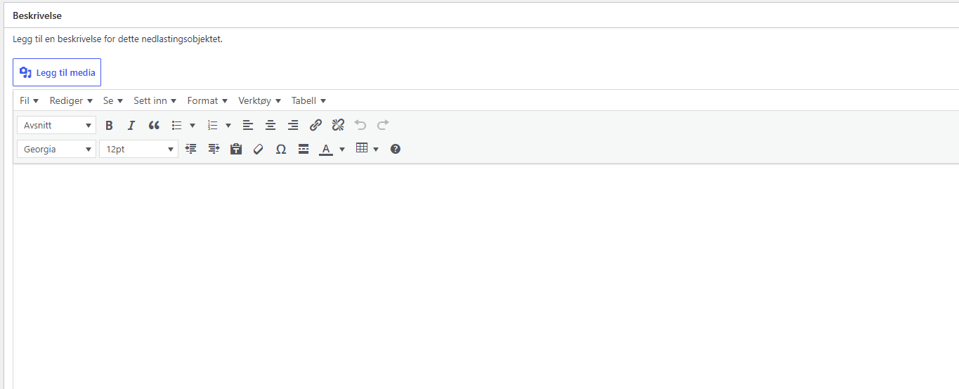 Skrive beskrivelse for nedlastbar fil i Simple Download Monitor.